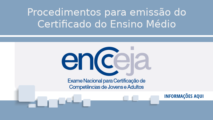 Emissão de Certificado do Ensino Médio via Encceja