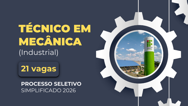 Técnico em Mecânica: inscrições abertas até 23/02